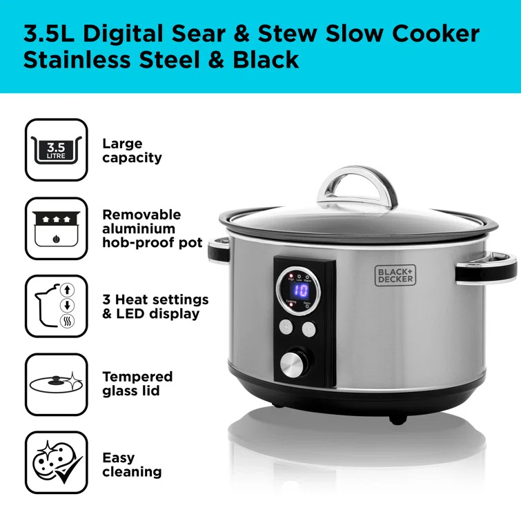 3.5L Digital Slow Cooker